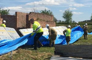 Environment Agency and Army officers carrying out exercise