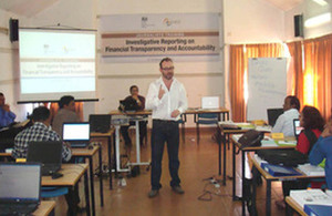 Media training session for Bangladeshi journalists funded by FCO's Bilateral Programme Budget.
