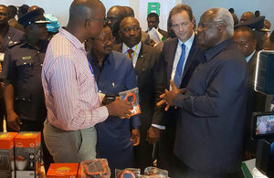 Minister Hurd at the launch of Sierra Leone's Energy Revolution with President Koroma and Energy Minister Macauley. Picture: Nick Hurd/Twitter