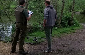 Environment Agency enforcement officers have been checking rod licences