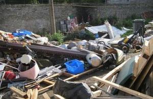 Image shows waste at the site operated by Dale Barrett