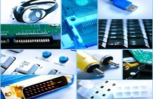 Range of technology products such as keyboards, headphones and cables