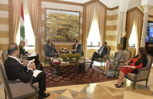 Minister Harrington with Interior Minister Nohad Machnouk