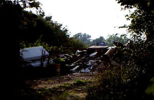 A field in Merriot, near Crewkerne, was used for illegal dumping of waste