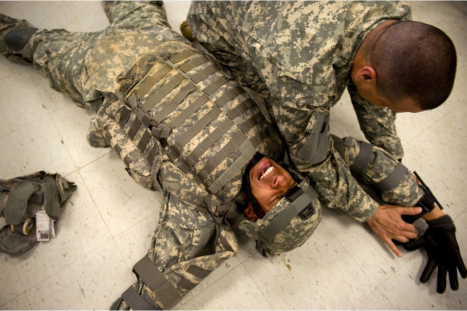 American sailors participate in the US Navy Individual Augmentee combat training course at Fort Jackson, South Carolina 