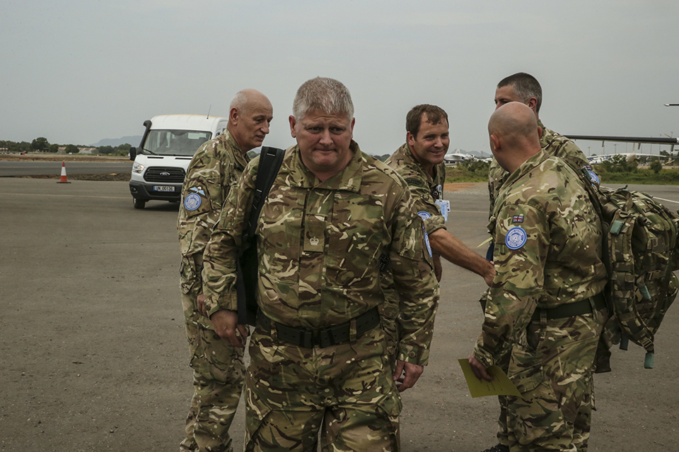UK Armed Forces personnel arriving in South Sudan to support UN peacekeeping operations. Picture: UNMISS.