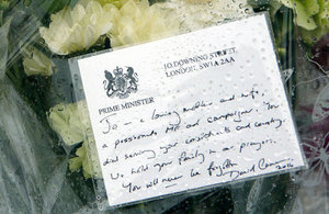PM's message of condolence for Jo Cox MP