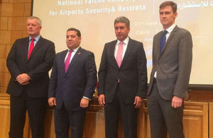 British Ambassador John Casson and Minister Sherif Fathy attend signing of aviation security deal