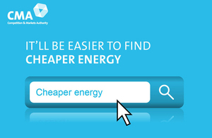 Illustration of a search box for cheaper energy.