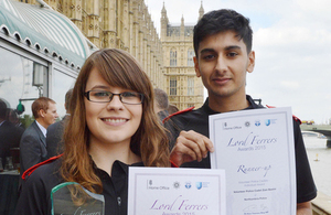 Finalists at the 2015 Lord Ferrers Awards