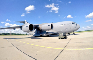 RAF C-17 Training at Pápa Airbase