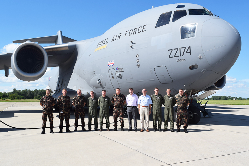 RAF C-17 Training at Pápa Airbase