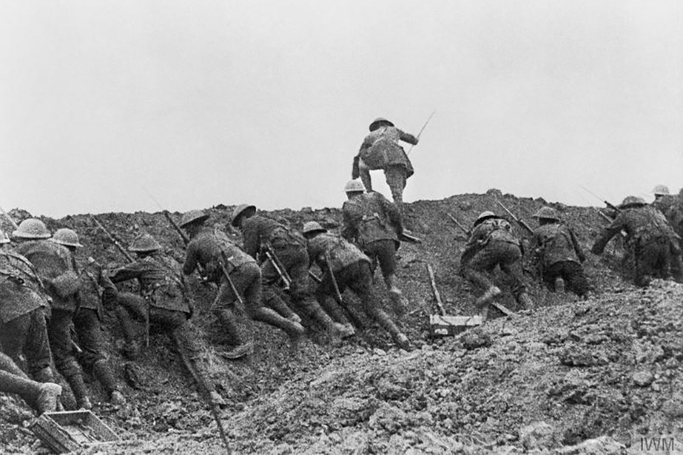 Still from film of the Battle of the Somme. IWM