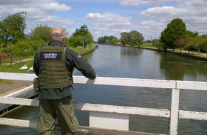 A fisheries officer on patrol