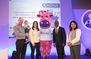 Joanne and Dan Thompson with Sam Gyimah at the launch of 'Millie's Mark' paediatric first aid standard