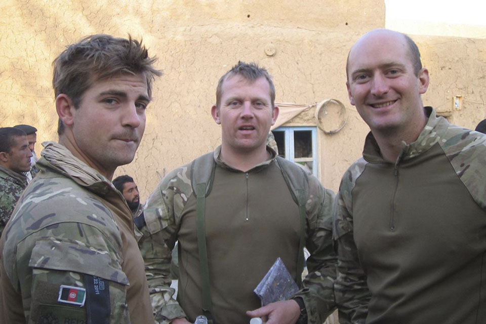 Captain Jonathan Arthur, Captain Thomas Berry and Sergeant Wayne Jones provided advice to an Afghan National Army heavy weapons unit during an operation in Nad 'Ali 