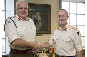 General Sir David Richards with General Sir Peter Wall (left)