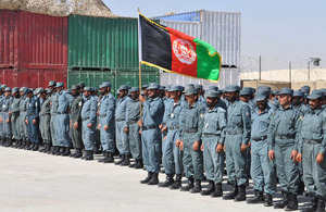 Afghan National Police at their graduation ceremony