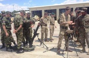 British Marines and their NATO and Serbian colleagues at a capability demonstration of each nation’s equipment.