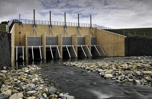 Image shows the upstream dam and storage area at Morpeth