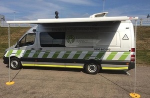 Image shows the incident command vehicle