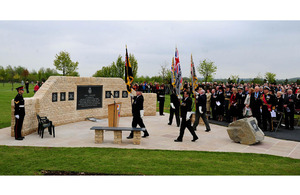 The service to dedicate the new Falklands memorial