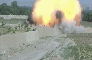 40kg of explosive destroys a bridge frequently used by insurgents to smuggle weapons, terrorise locals, and evade security forces in the Upper Gereshk Valley
