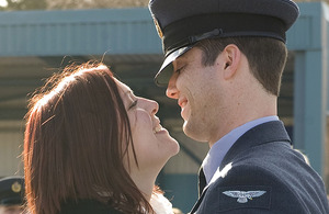 Aircraftman Gary Creswell with fiancée Hannah Clark