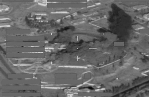 RAF Tornados strike at a Daesh palace stronghold