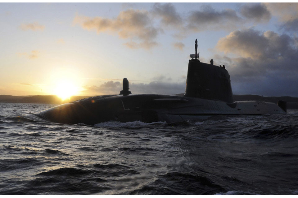 Astute arriving at her home base on the Clyde in November 2009 