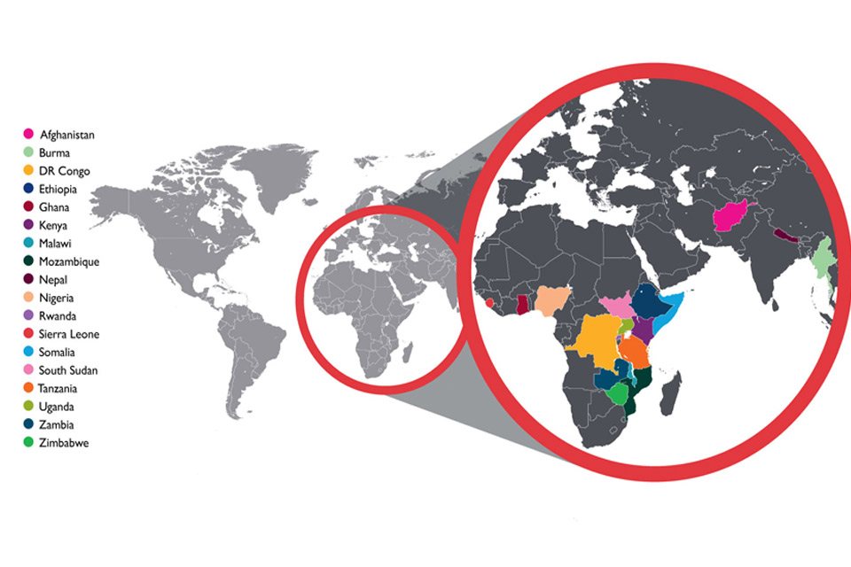 Countries in which the GEC is being implemented