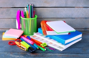 stack of colourful stationery