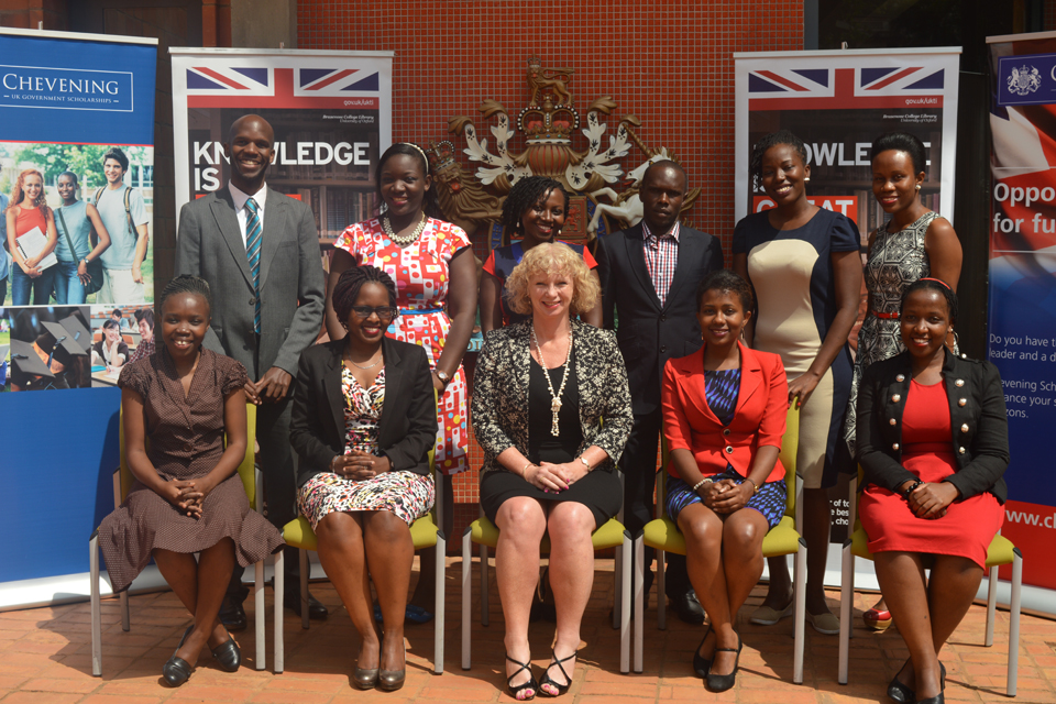 HE Alison Blackburne and 2015/2016 Chevening scholars