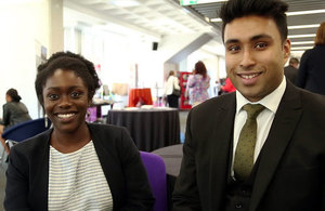Takyiwa and Minhaz: UK youth delegates for UNGA 2016. Picture: Marisol Grandon/DFID