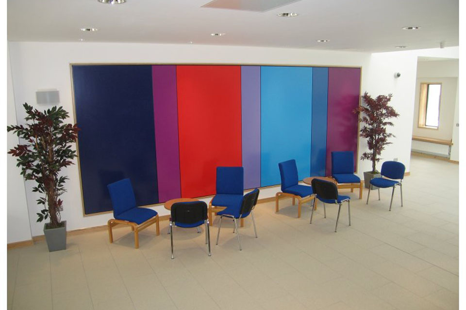 The reception area at the SPVA facilty at Imjin Barracks 