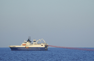 Seismic survey vessel