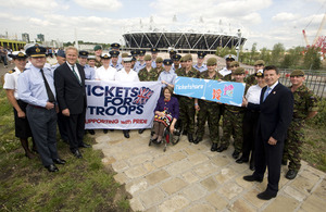 Olympics 2012 Tickets for Troops launch