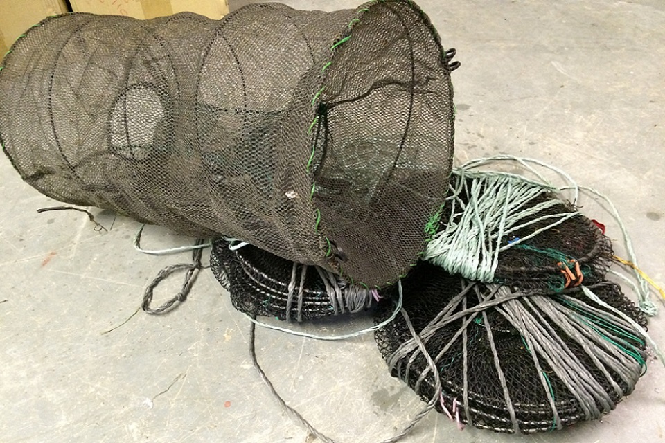 Illegal crayfish traps recovered from North East river 