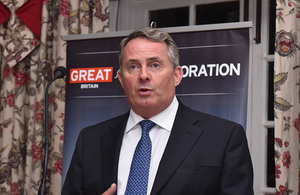 UK’s Secretary of State for International Trade, Dr Liam Fox