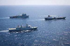 RFA Mounts Bay has supported the Danish maritime operation. Picture: Danish Ministry of Defence.
