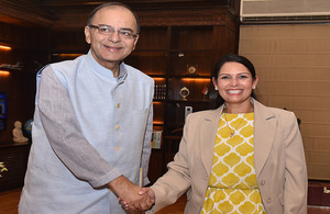 Priti Patel meets Indian Finance Minister Arun Jaitley