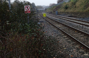 Library image of an emergency speed restriction board