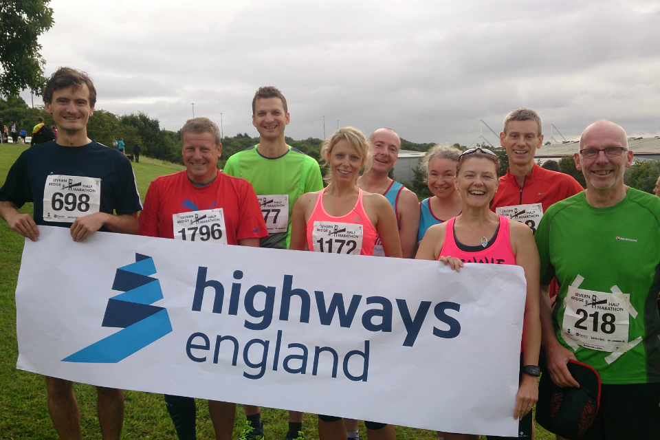 Highways England team runners