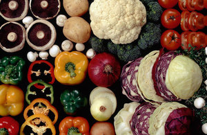 A variety of fruit and vegetables