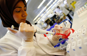 Medical researcher working in a lab