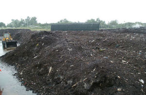 Compost site where the smells were coming from