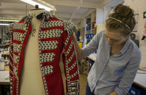 Military tunic decorated by Wyedean