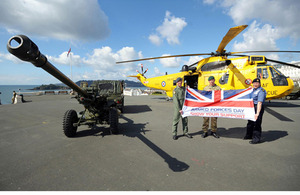 From left: Master Aircrewman Andy Batchelor, Sergeant Dan Parker and Chief Petty Officer Diana Cope