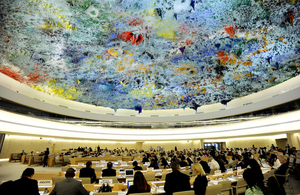 The Human Rights Council takes place at the Palais des Nations in Geneva