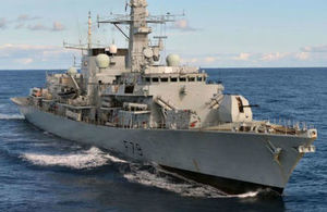 The British Royal Navy frigate HMS Portland